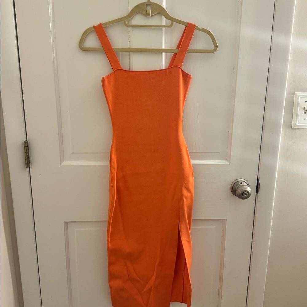 Revolve Superdown Vibrant Orange Asymmetrical Dre… - image 2